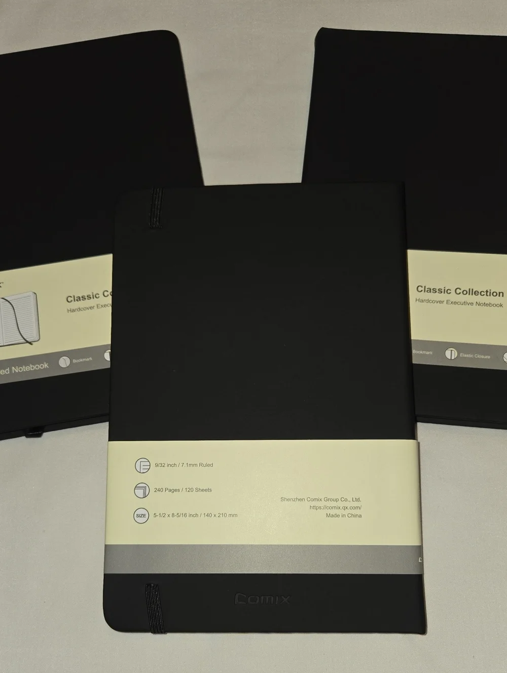 3 Comix Hardcover Executive Notebook Black 240 Pages 5.4' x 8.3